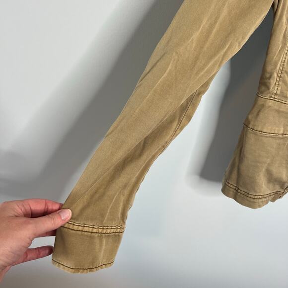 White House Black Market Snap Front Snatch Waist Stretch Military Jacket Size 0 - Picture 8 of 16